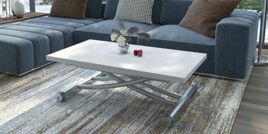 Mesa de centro elevable de tijera para el salon